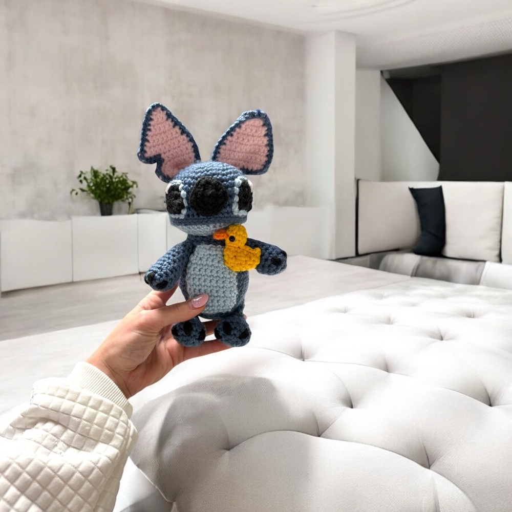 Crocheted Blue Stitch
